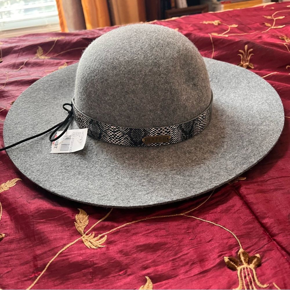 Hatch Gray Hat with Snakeskin Accent